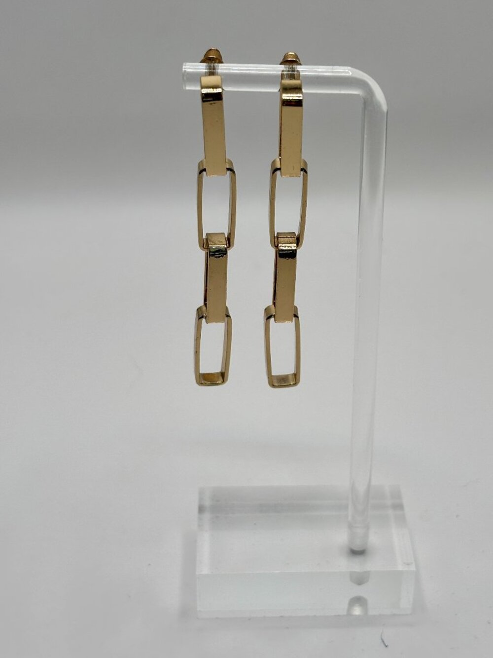 ASOS Gold Tone Paperclip Chain Link Modern Dangle Earrings NWT!